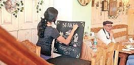 Anushree Chokappa shows her talent at one of the cafes in the city
