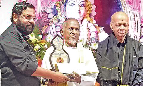 Music composer Ilaiyaraaja receives the Harivarasanam Award