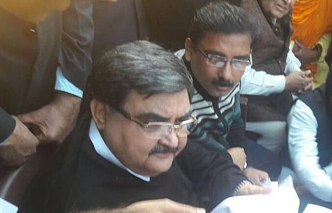 Ashwini Kumar Chopra (centre) was suffering from cancer and breathed his last at a hospital in Haryana's Gurugram. (Photo | Twitter)