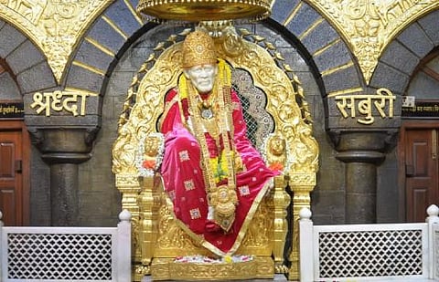 Sai Baba's idol in Shirdi temple (photo| Special Arrangement)