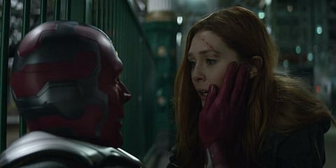 The superhero series, 'WandaVision' which marks the return of Elisabeth Olsen as Scarlett Witch and Paul Bettany's Vision. (Photo | Twitter)