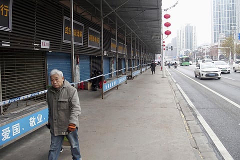 This Jan. 17, 2020, photo, shows the closed Huanan Seafood Wholesale Market in Wuhan, China. (Photo | AP)