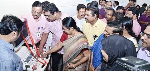 Kerala Health Minister KK Shailaja at a government Medical College Hospital (File photo)
