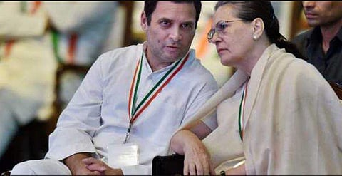 Congress leader Rahul Gandhi with Party President Sonia Gandhi (File Photo)
