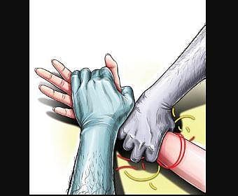 They tied her hands and mouth, raped her one by one and left the spot.