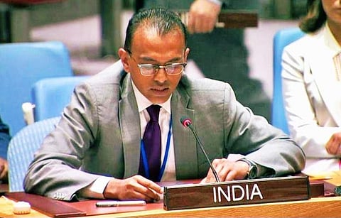 India's Deputy Permanent Representative to the UN Ambassador K Nagaraj Naidu ( Photo | Twitter)