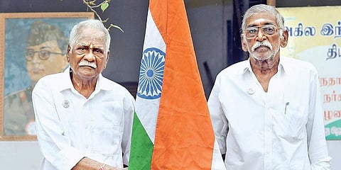 In 2010, Rathinavelu (L) and Angusamy started the Nethaji Bhavan. (Photo | Martin Louis, EPS)