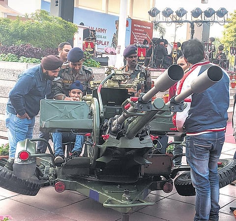 Visitors enjoying the decor and installations at the mall in the capital city.
