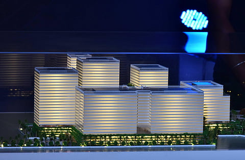 The miniature of the DLF Downtown cyber city in Chennai. (Photo| P Jawahar, EPS)