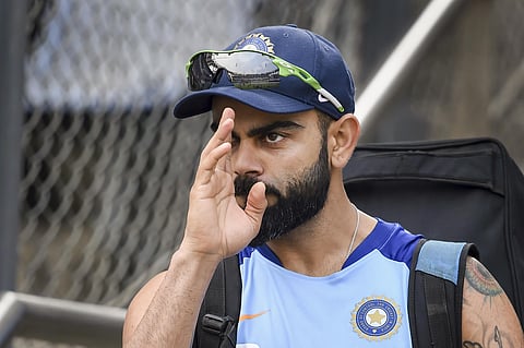 Indian captain Virat Kohli during a training session. (File | PTI)