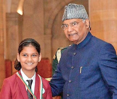 Sharanya Mudundi has been awarded the Bal Shakti Puraskar under Pradhan Mantri Rashtriya Bal Puraskar 2020.