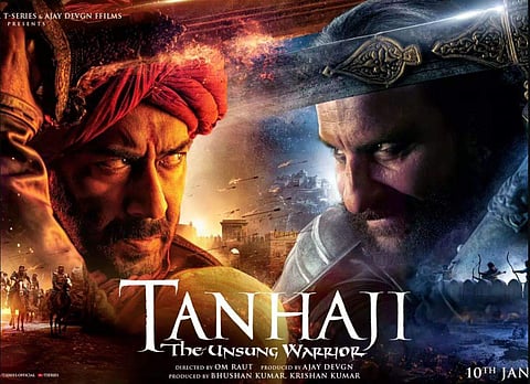 Ajay Devgn and Saif Ali Khan in  'Tanhaji The Unsung Warrior'.