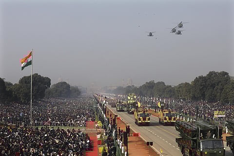 India's Republic Day parade marches through Rajpath, the ceremonial boulevard in New Delhi, India, Sunday, Jan. 26, 2020. (Photo | AP) 
