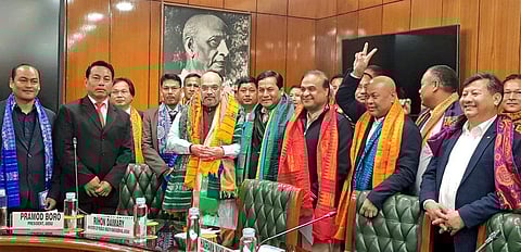 The tripartite agreement was signed by Assam Chief Minister Sarbananda Sonowal, top leadership of the four factions of the NDFB, ABSU, Joint Secretary in the Home Ministry Satyendra Garg and Assam Chief Secretary Kumar Sanjay Krishna in presence of Union 