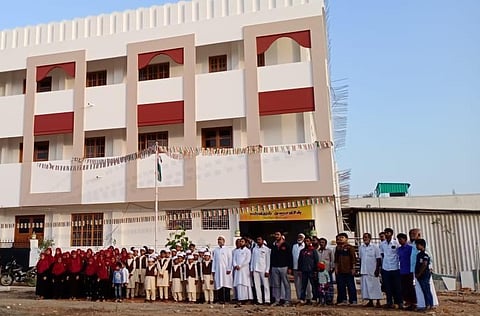A view of the newly constructed Masjidhul Muhaajireen at Vellalore in Coimbatore. (Photo| EPS)
