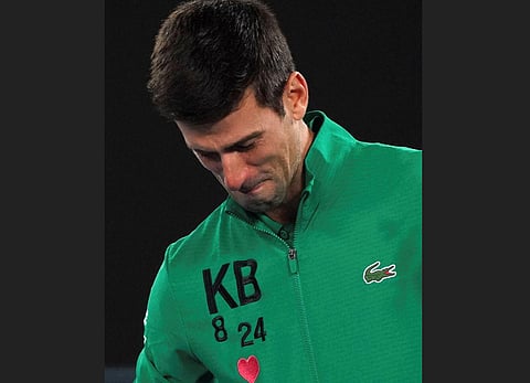 Novak Djokovic breaks down as he talks about the demise of NBA great Kobe Bryant. (Photo | AP)