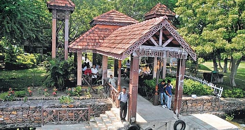 Bhavani island in Vijayawada. (File photo| Express)