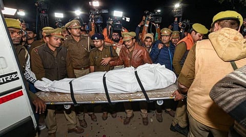 The woman was set afire by five men on December 5 morning when she was going to Rae Bareli to attend a court hearing in the rape case filed by her. (Photo | PTI)