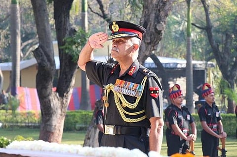 Lt Gen CP Mohanty at War Memorial in Pune (Photo | Twitter)