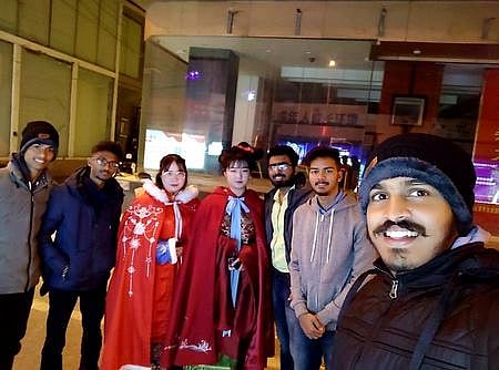 The eight youths, studying at the Xuzhou Medical University, are from Karnataka.