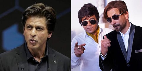 Shah Rukh Khan, Sanjay Mishra and Deepak Dobriyal. (Photo | PTI, Twitter)