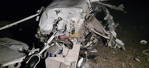 The trainee aircraft crashed in an open agricultural field| Express