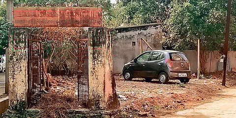 The park at Gopabandhu Nagar in a dilapidated condition. (Photo | EPS)