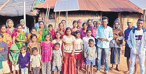 Residents of Gaida village in Patrapur block. (Photo | EPS)