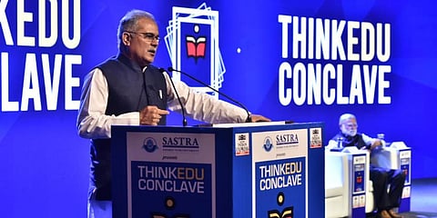 Bhupesh Bhagel, Chief Minister of Chattisgarh speaking on the topic 'My Vision for Education' at a session chaired by Prabhu Chawla, Editorial Director, The New Indian Express at the ThinkEdu conclave 2020 hosted by The New Indian Express, on Wednesday. (