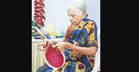 Other than that Ramesh has been restoring the ash process in Kalamkari as the fabric is cleaned with ashes. He has also been working on softening of nettle fibres one of the costliest natural fibres.