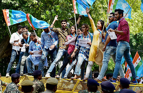 Image of NSUI activists used for representational purpose ( File | PTI)