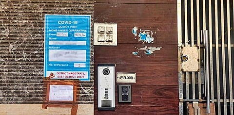 Home isolation posters are stuck outside houses of Covid positive patients | FILE