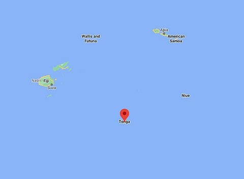 The Kingdom of Tonga in Pacific Ocean.