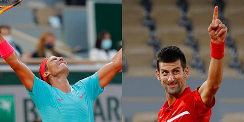 Rafael Nadal (L) and Novak Djokovic (R) (Photo | AP)