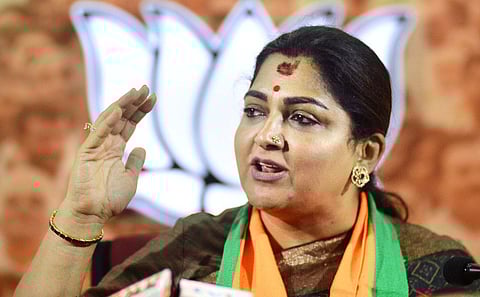 Actor-turned politician Khushbu Sundar. (Photo | Debadatta Mallick, EPS)
