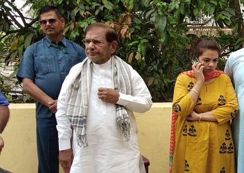 LJD chief Sharad Yadav with daughter Subhashini Raj Rao (Photo | Subhashini Raj Rao Twitter)