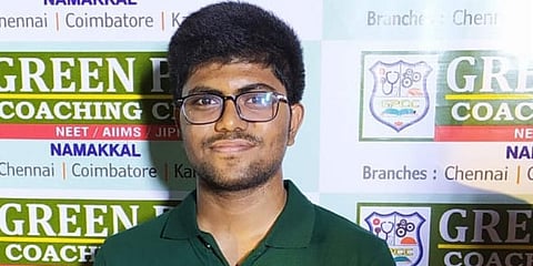 19-year-old R Srijan from Vellakovil in Tirupur spent a whole year preparing for NEET.