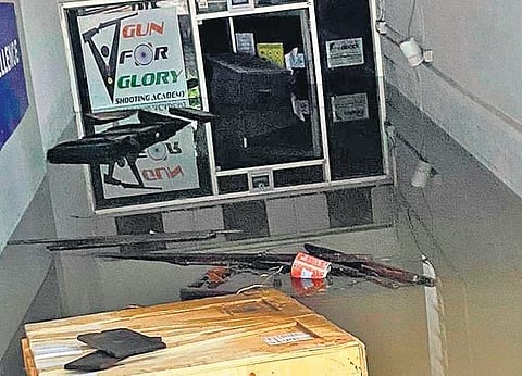 Equipment worth Rs 1.3 cr was damaged in the Hyderabad academy. (Photo | Twitter)