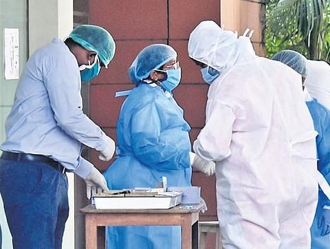 Districts have no provision to utilise disaster management funds for manpower recruitment while the NHM has only a limited allocation which will not suffice for the same, it is learnt