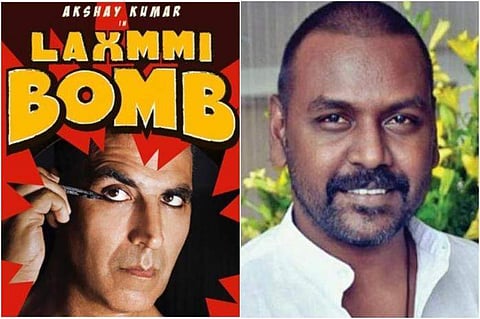 Director Raghava Lawrence (L) and Akshay Kumar in 'Laxmmi Bomb' poster. (Photo| Twitter)