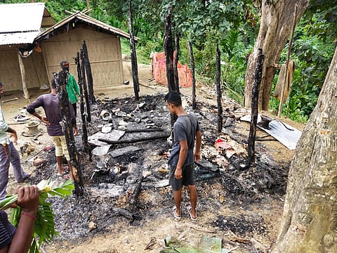 The locals claimed over 40 Assam villagers were injured. (Photo | EPS)