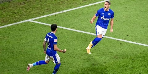 Schalke's Gonçalo Paciência scored an equalizer in the 69th with a header at the near post after Omar Mascarell's corner. (Photo | Schalke 04 Twitter)