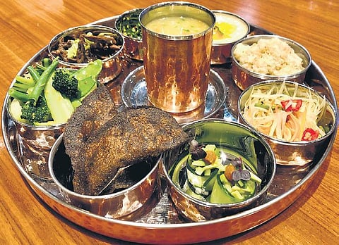 Sabudana tikki and Snacks Platter from DLF Emporio and Chanakya; Navratri Thali at Punjab Grill