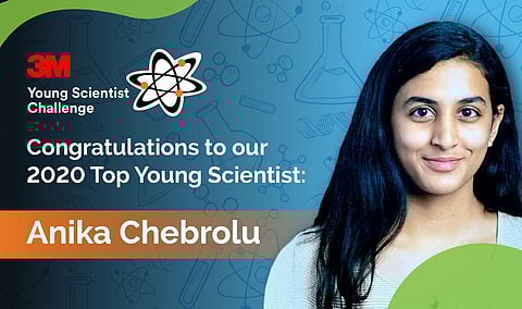 14-year-old Indian-American Anika Chebrolu. (Photo | 3M Official Twitter)