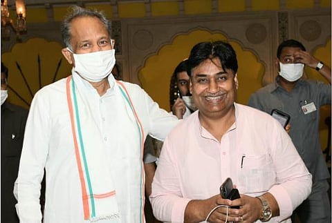Govind Singh Dotasara (R) is the newly appointed Rajasthan Congress Chief. (Photo | ENS)