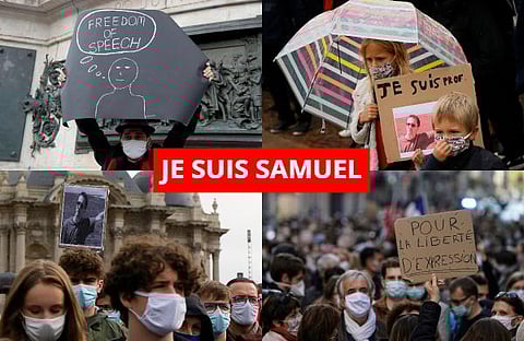 Demonstrations around France have been called in support of freedom of speech and to pay tribute to a French history teacher who was beheaded near Paris after discussing caricatures of Prophet Muhammad with his class. Samuel Paty was beheaded on Friday by
