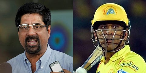 Former India captain Kris Srikkanth (L) and CSK skipper MS Dhoni (Photo | PTI)