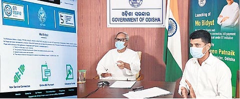 Odisha CM Naveen Patnaik during the launch. Also seen is 5T Secretary VK Pandian on Monday. (Photo| EPS)