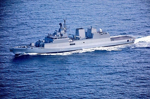 Kavaratti has state-of-the-art weapons and sensor suite capable of detecting and prosecuting submarines. (Photo | Twitter)