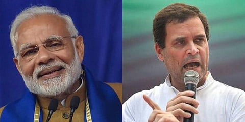 Prime Minister Narendra Modi (L) and Congress leader Rahul Gandhi (R)